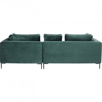 Canapé d'angle Gianna 270cm droite velours vert Kare Design