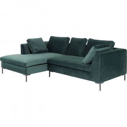 Canapé d'angle Gianna 270cm gauche velours vert Kare Design