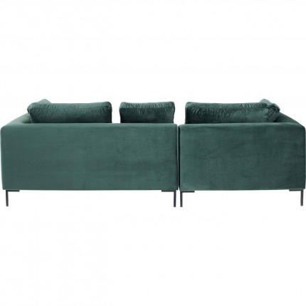 Canapé d'angle Gianna 270cm gauche velours vert Kare Design