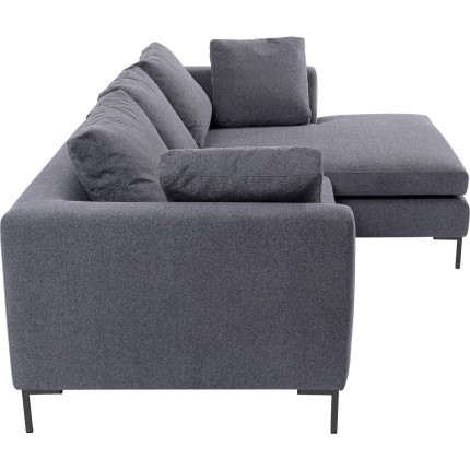 Canapé d'angle Gianna 290cm droite gris foncé Kare Design