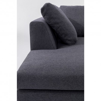 Canapé d'angle Gianna 290cm gauche gris foncé Kare Design