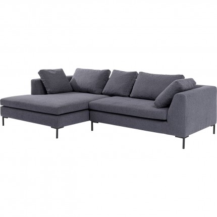 Canapé d'angle Gianna 290cm gauche gris foncé Kare Design