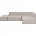 Canapé d'angle Infinity Ottomane droite crème Kare Design