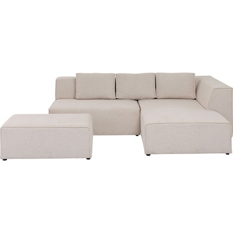 Canapé d'angle Infinity Ottomane droite crème Kare Design