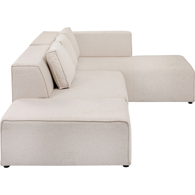 Canapé d'angle Infinity Ottomane droite crème Kare Design