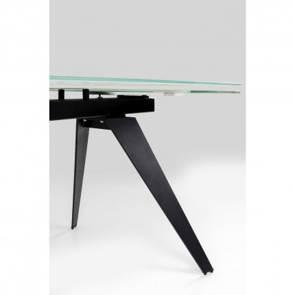 Table à rallonges Amsterdam 160x90cm effet marbre blanc Kare Design