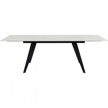 Table à rallonges Amsterdam 160x90cm effet marbre blanc Kare Design Table à rallonges Amsterdam 160x90cm effet marbre blanc Kare Design