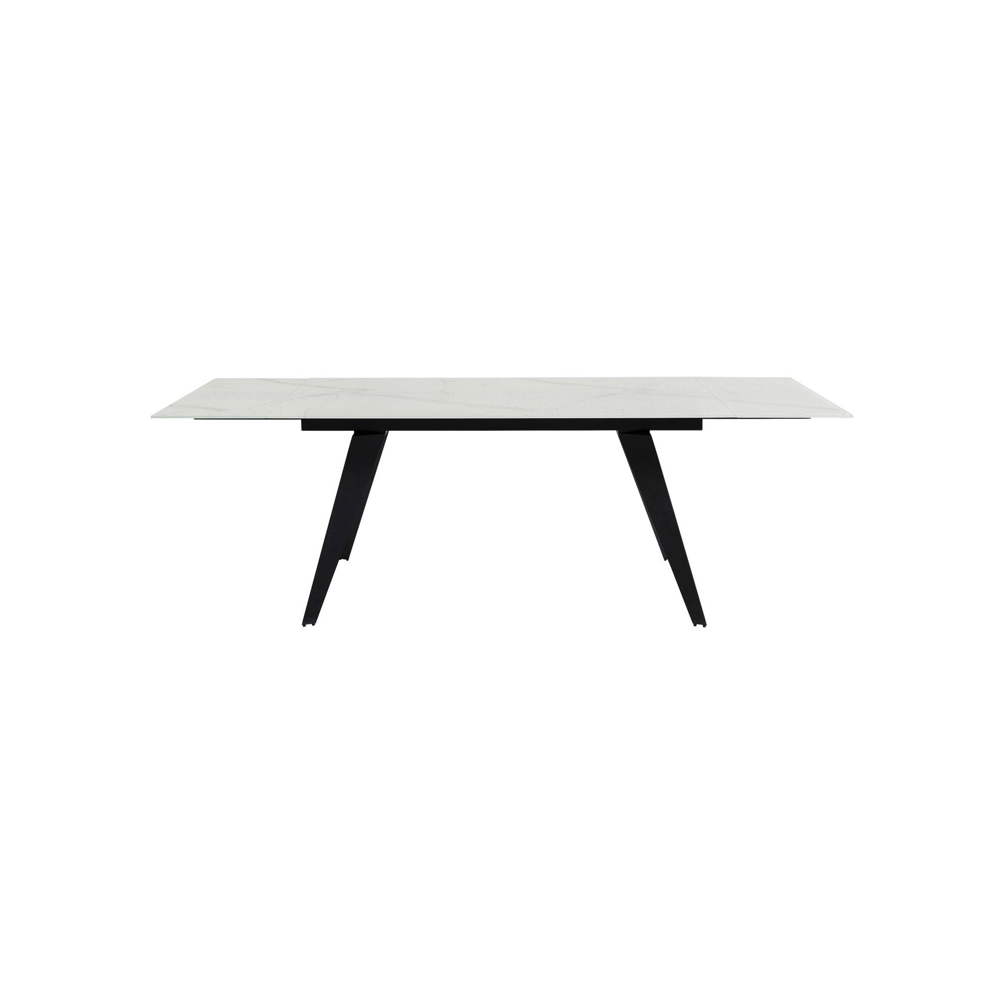 Table à rallonges Amsterdam 160x90cm effet marbre blanc Kare Design