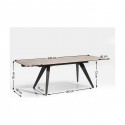 Table à rallonges Amsterdam 160x90cm effet marbre blanc Kare Design