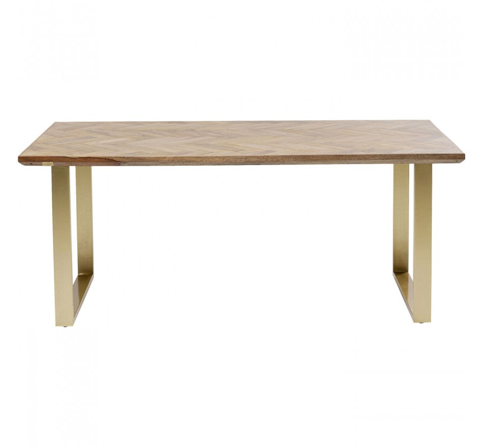Table Parquet 180x90cm laiton Kare Design