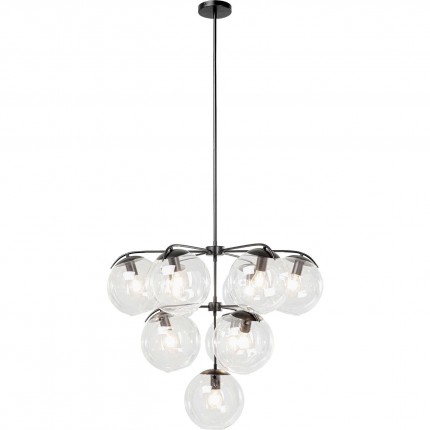 Suspension Lasmina 10 globes noire Kare Design