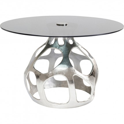 Table Volcano argenté 120cm Kare Design