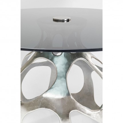 Table Volcano argenté 120cm Kare Design