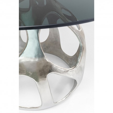 Table Volcano argenté 120cm Kare Design