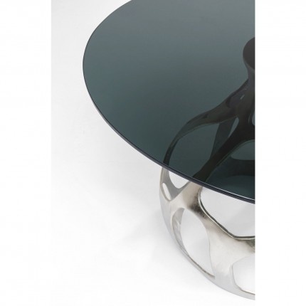Table Volcano argenté 120cm Kare Design