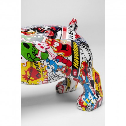 Déco bouledogue graffiti lunettes Kare Design