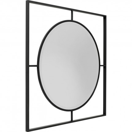 Miroir mural Stanford Frame noir mat 90cm Kare Design