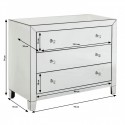 Commode Luxury Push 3 tiroirs grise Kare Design