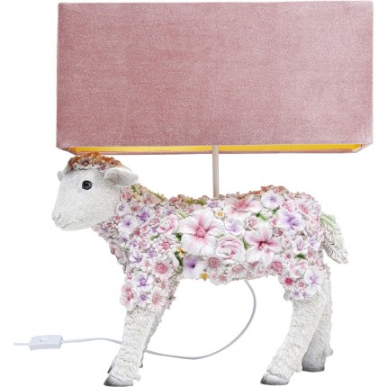Lampe de table mouton fleurs Kare Design