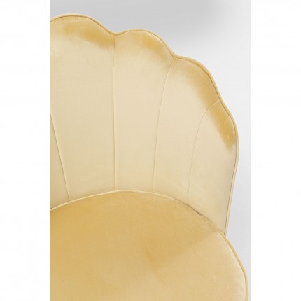 Chaise Princess velours beige et dorée Kare Design