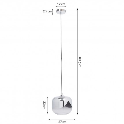 Suspension Goblet chromée 25cm Kare Design