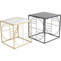 Table basse Techno marbre set de 2 Kare Design