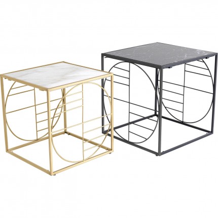 Tables basses Techno marbre set de 2 Kare Design