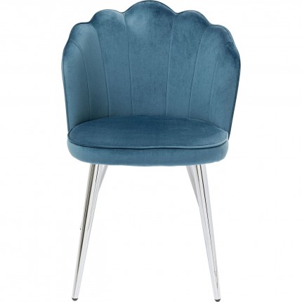 Chaise Princess velours bleu Kare Design