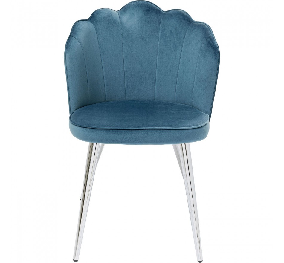 Chaise Princess velours bleu Kare Design