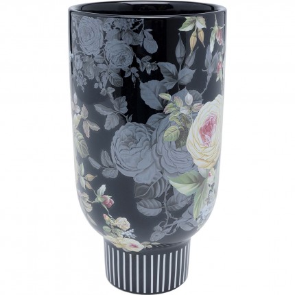 Vase noir fleurs 27cm Kare Design