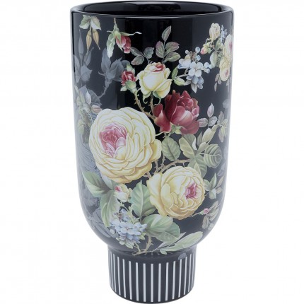 Vase noir fleurs 27cm Kare Design