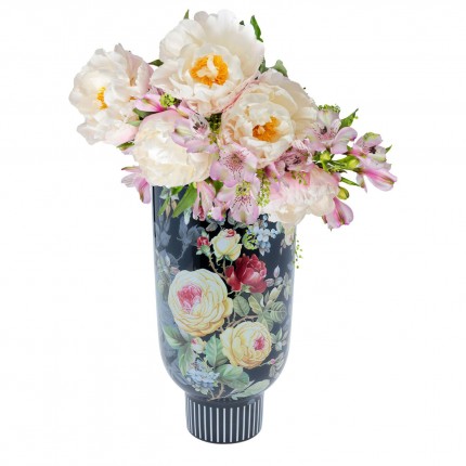 Vase noir fleurs 27cm Kare Design