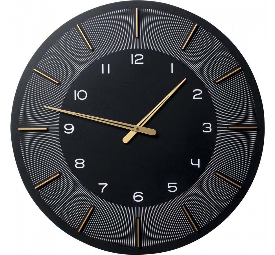 Horloge murale Lio noir 60cm Kare Design
