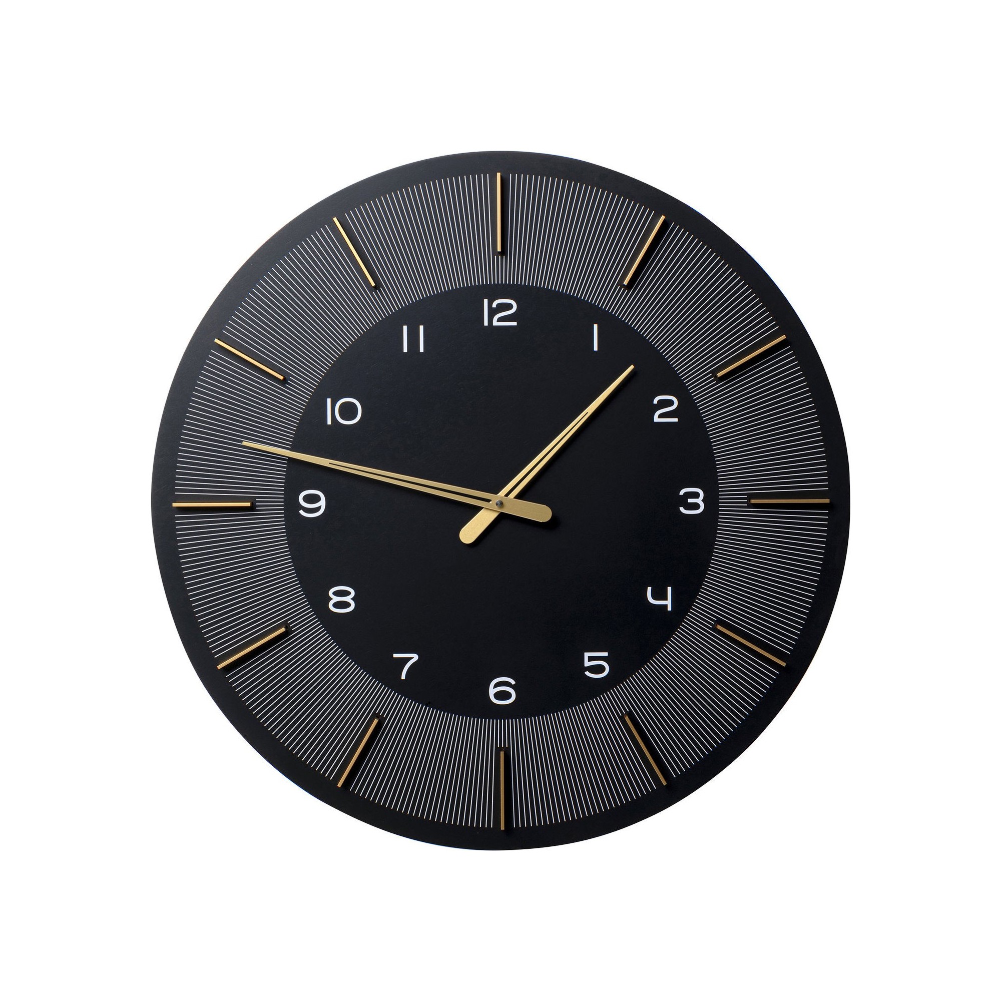 Horloge murale Lio noir 60cm Kare Design