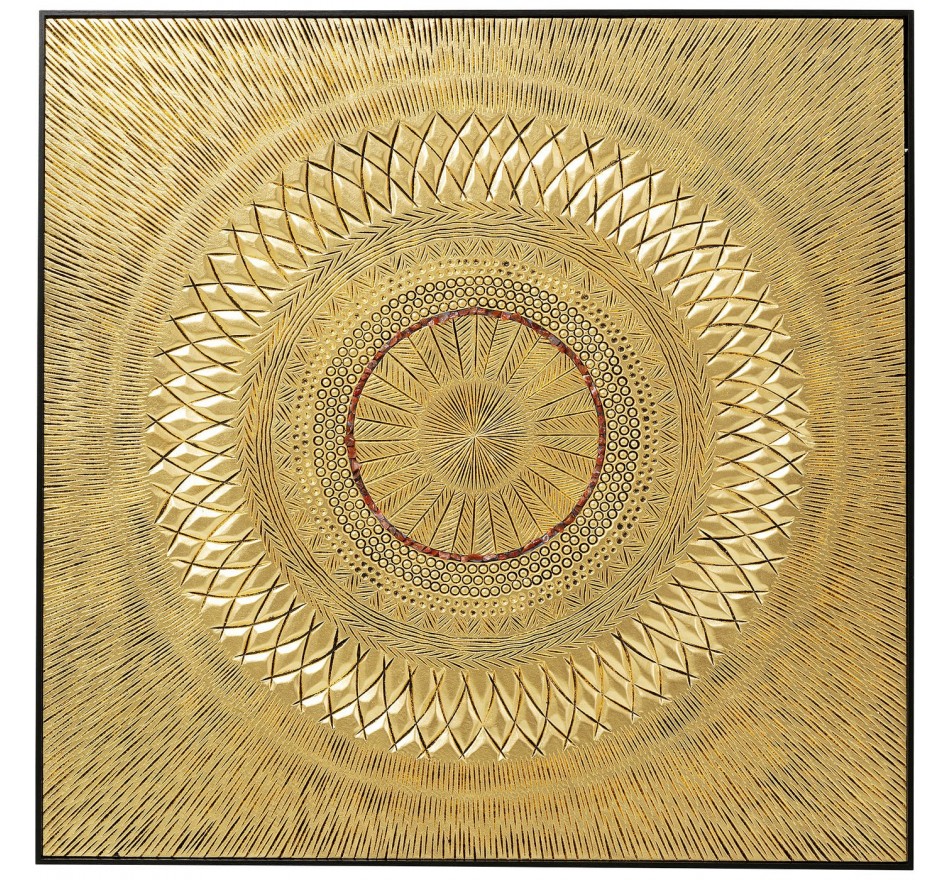 Object Picture Art Geometric Circle Gold 120x120cm Kare Design Object Picture Art Geometric Circle Gold 120x120cm Kare Design