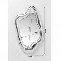 Miroir Hologram argenté 117x68cm Kare Design