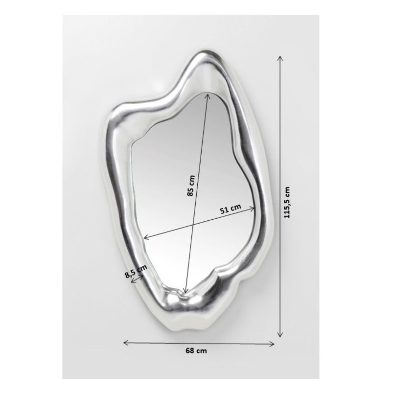 Mirror Hologram Silver 117x68cm Kare Design