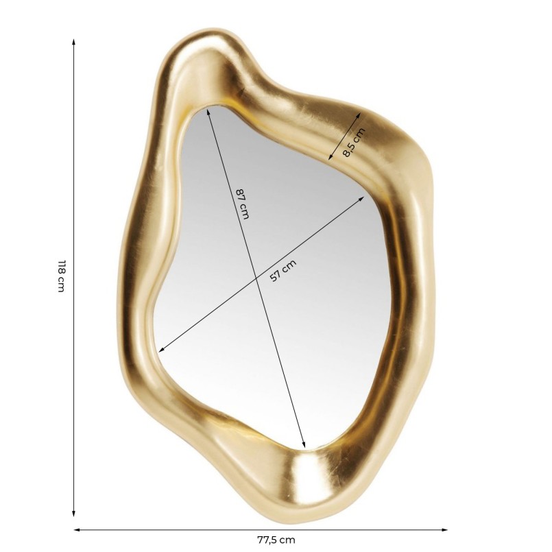 Miroir Hologram doré 119x76cm Kare Design