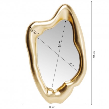 Miroir Hologram 117x68cm doré Kare Design