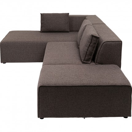 Canapé d'angle Infinity Dolce gauche marron Kare Design