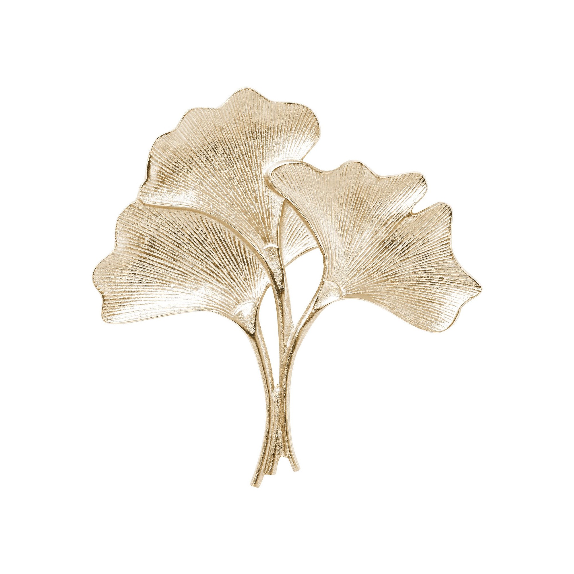 Déco murale feuilles de ginkgo dorée 36cm Kare Design