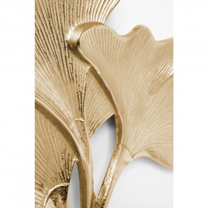 Déco murale feuilles de ginkgo dorée 36cm Kare Design