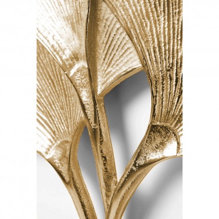 Déco murale feuilles de ginkgo dorée 36cm Kare Design