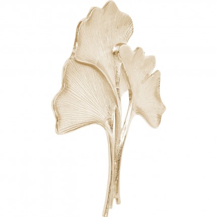 Déco murale feuilles de ginkgo dorée 36cm Kare Design