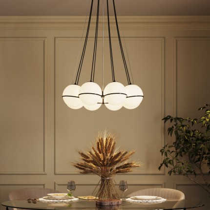 Suspension globes blancs et noirs Kare Design