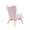 Fauteuil Vicky blanc velours rose Kare Design
