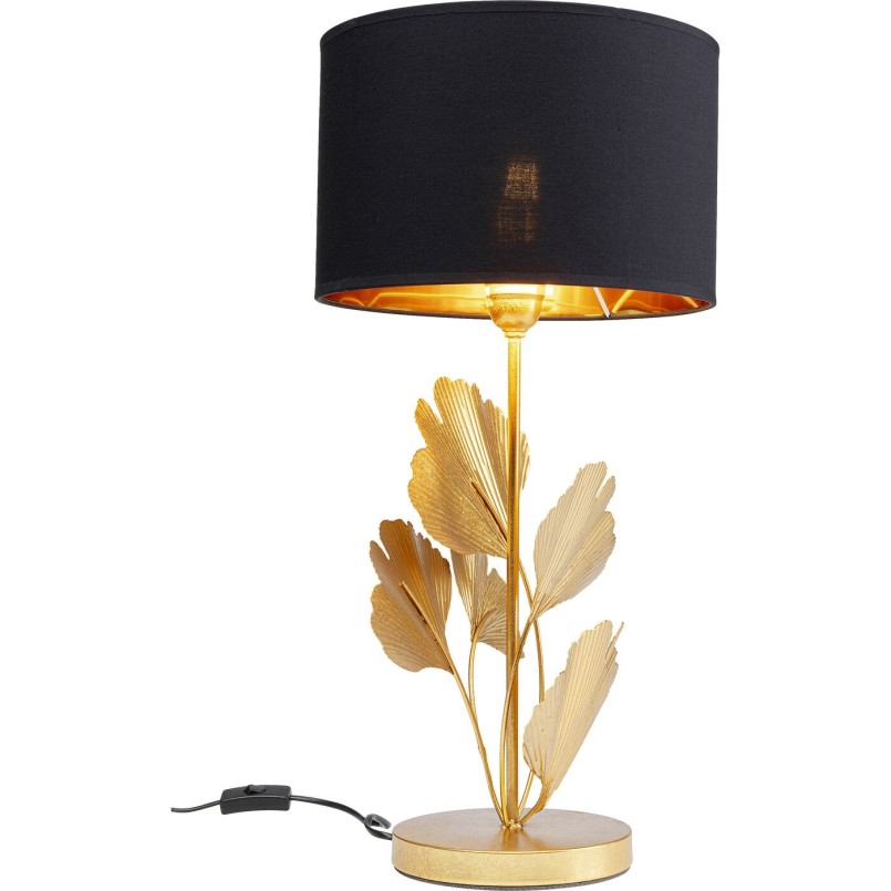 Lampe de table feuilles de ginkgo dorées Kare Design