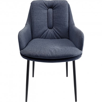 Chaise avec accoudoirs Thea grise Kare Design