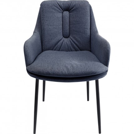 Chaise avec accoudoirs gris Thea Kare Design