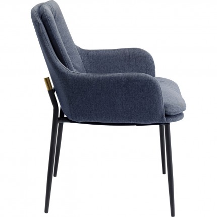 Chaise avec accoudoirs gris Thea Kare Design